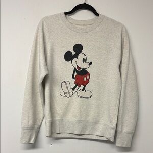 Disney Men's Gray Crewneck Sweater with Mickey Mouse